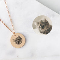 Personalized Pet Portrait Name Necklaces
