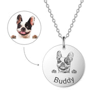 Personalized Pet Portrait Name Necklaces