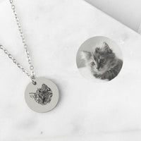 Personalized Pet Portrait Name Necklaces