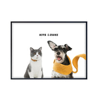 Personalized Two Pet Portrait