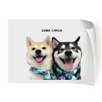 Personalized Two Pet Portrait